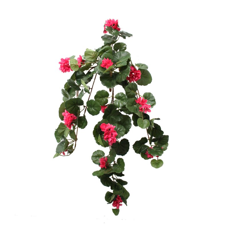 Geranium Vine with Fuchsia Flowers 76cm