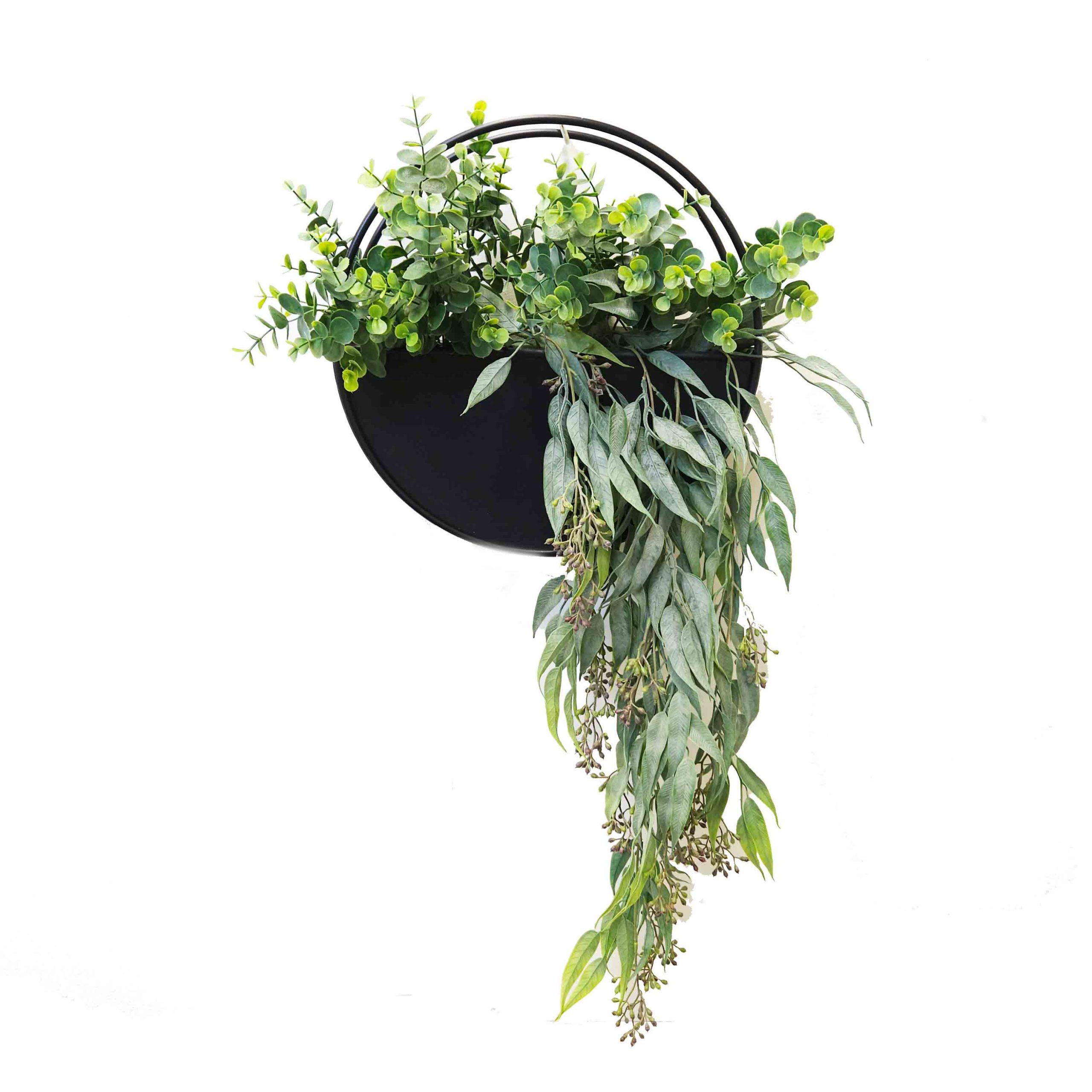 Faux Eucalyptus Bush Wall Planter Artificial Plants Online
