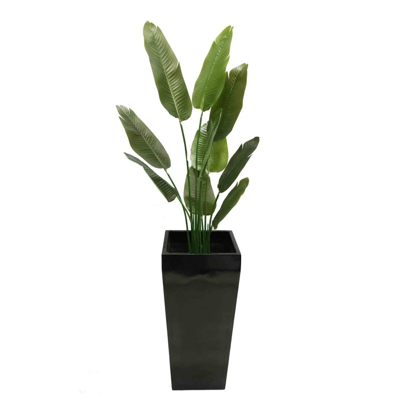 artificial plant | bird of paradise | artificial bird of paradise | faux plant | fake plants | banana leaf plant | faux trees | UV treated plants | fibreglass pot | Decorative pots | traveler palm