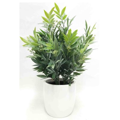 ruscus bush | artificial plants bush | table top plants | faux shrubs | artificial pot plant